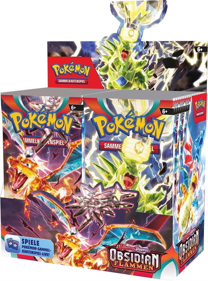 CARTAS POKEMON ESCARLATA Y PÚRPURA LLAMAS OBSIDIANA SOBRE (INGLÉS)